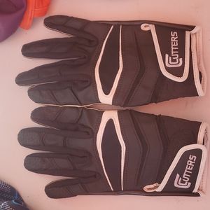 Cutter Men's small black football gloves